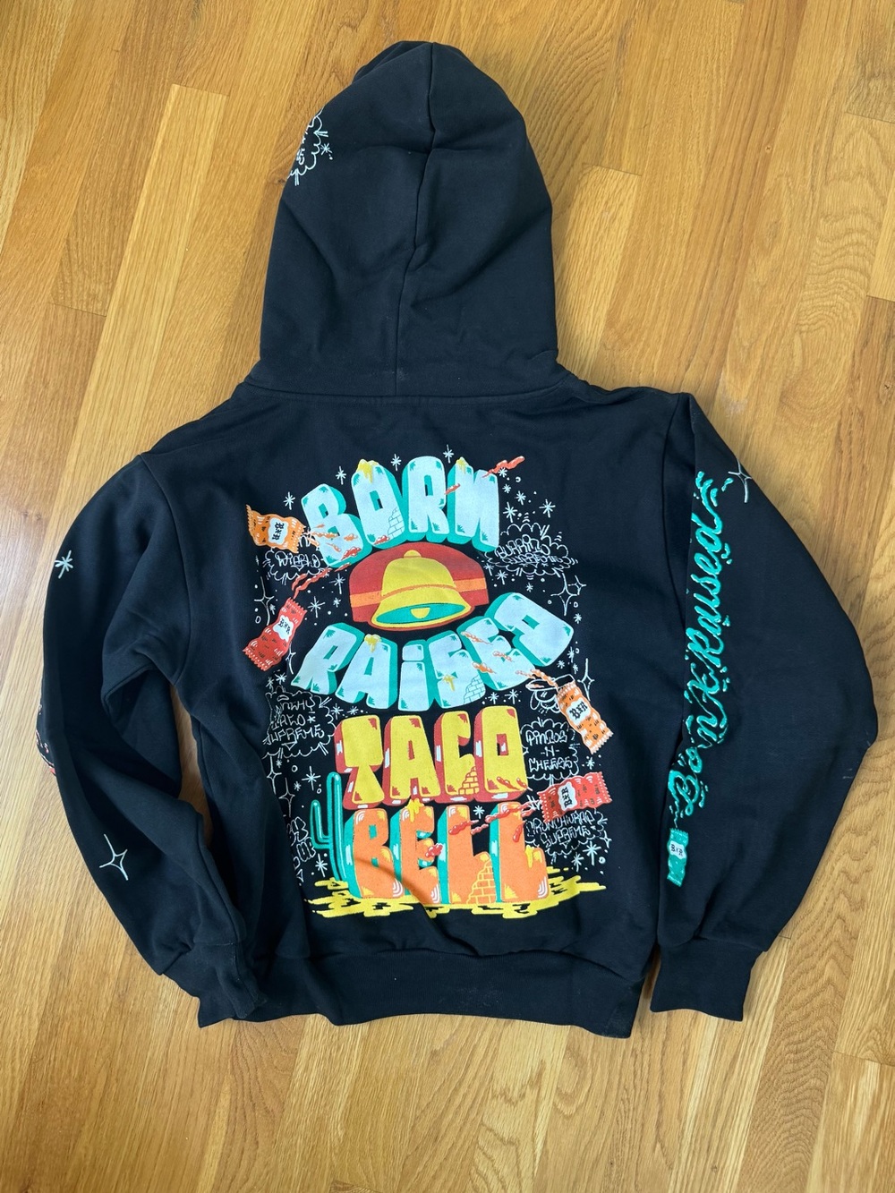 BORN X RAISED Black Pullover Hoodie with Chest Logo